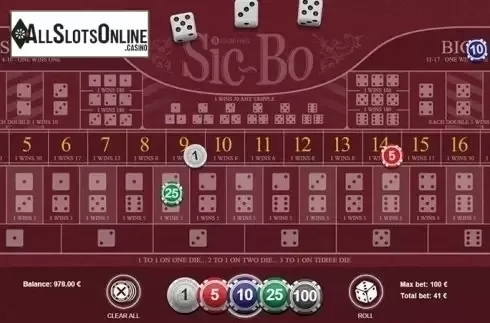 Game Screen 3. Sic Bo (BGaming) from BGAMING