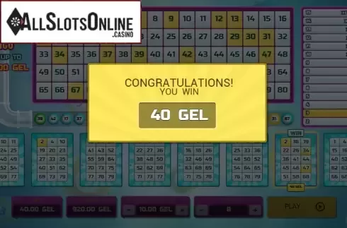 Win Screen. Slot Bingo from Smartsoft Gaming