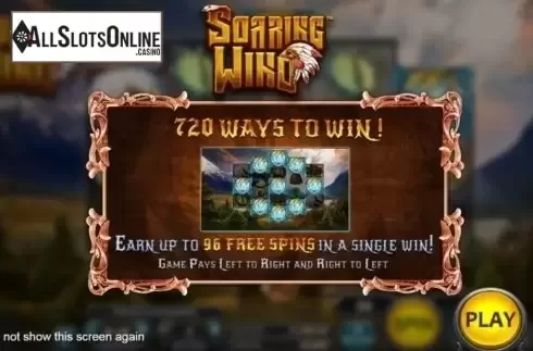 Start Screen. Soaring Wind from Nucleus Gaming