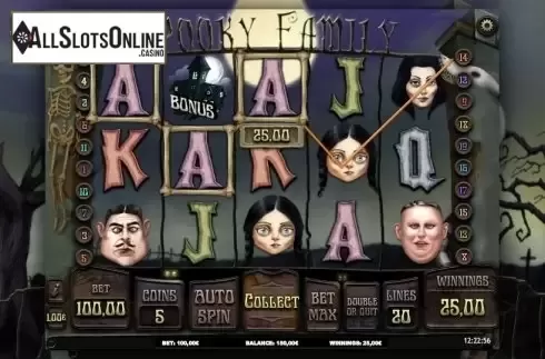 Win. Spooky Family from iSoftBet