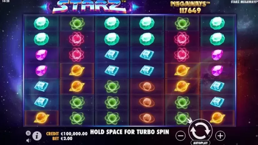 Starz Megaways slot screenshot 1