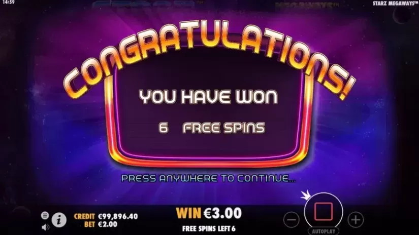 Starz Megaways slot screenshot 3