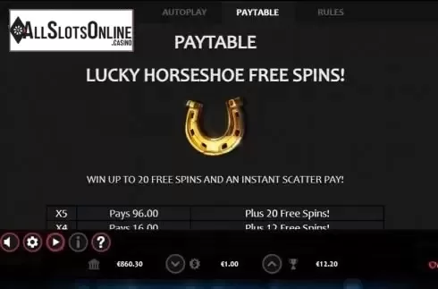 Paytable 1