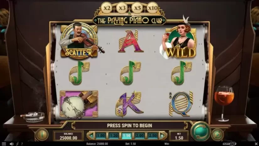 The Paying Piano Club slot screenshot 1