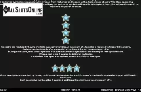 Features screen