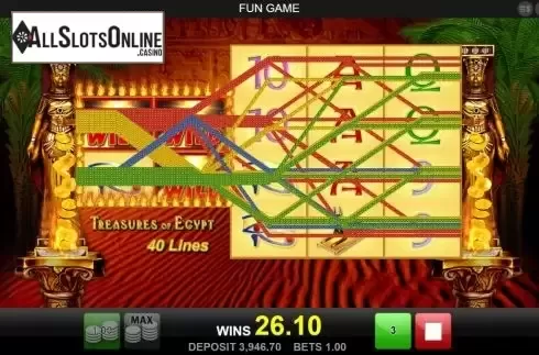 Win screen. Treasures of Egypt (Merkur) from Merkur