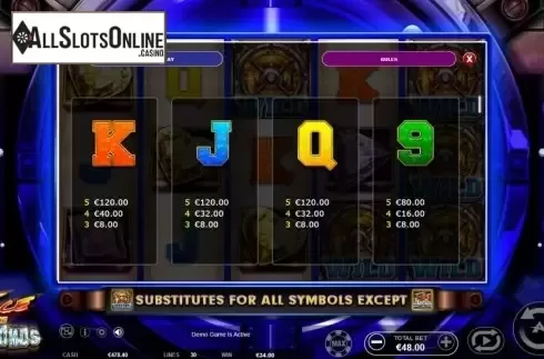 Paytable 3. Twice the Diamonds from Ainsworth