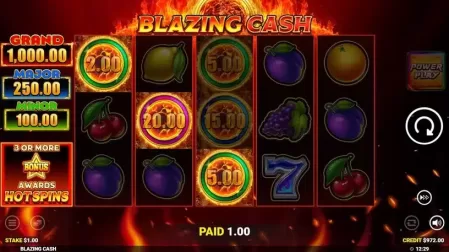 Blazing Cash slot screenshot 2