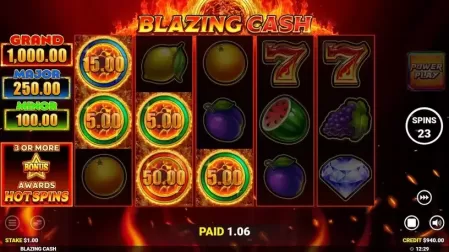 Blazing Cash slot screenshot 3
