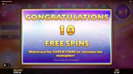 Euphoria Super Stars slot screenshot 3