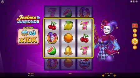 Jesters' Diamonds slot screenshot 1