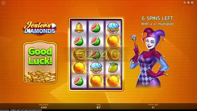 Jesters' Diamonds slot screenshot 5