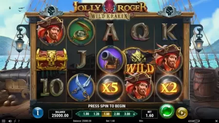 Jolly Roger Wild Kraken slot screenshot 1