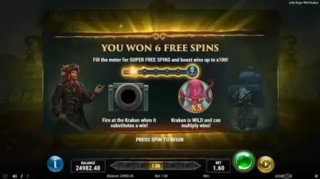 Jolly Roger Wild Kraken slot screenshot 4