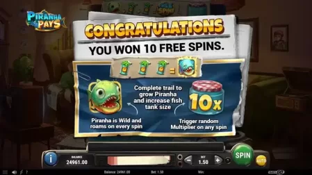 Piranha Pays slot screenshot 3