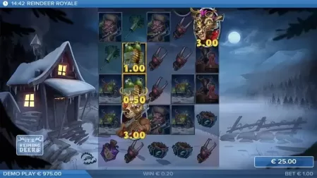 Reindeer Royale slot screenshot 2