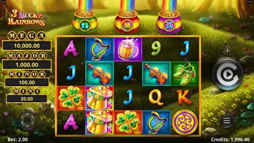 3 Lucky Rainbows slot screenshot 