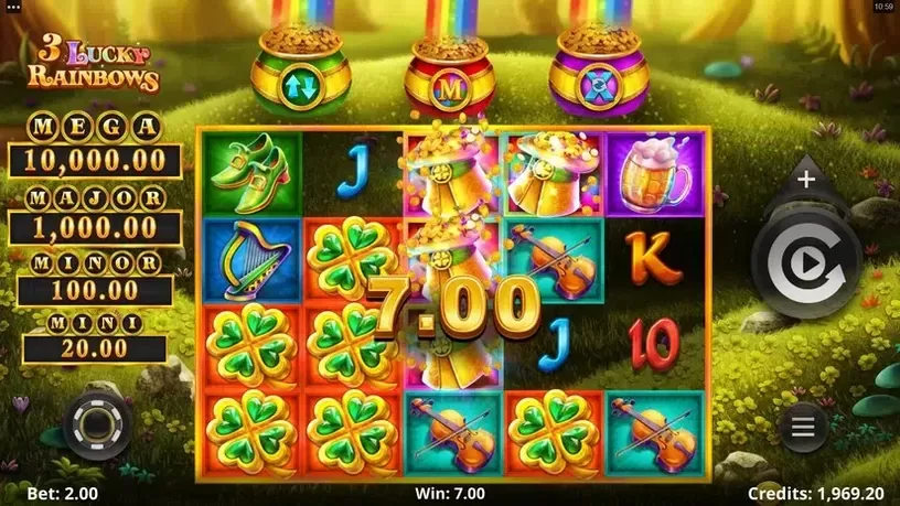 3 Lucky Rainbows slot screenshot 3