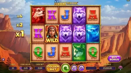 4 Wolves of Fortune DoubleMax slot screenshot 1