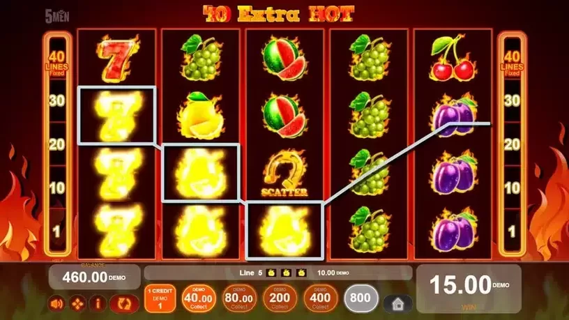 40 Extra Hot slot screenshot 3