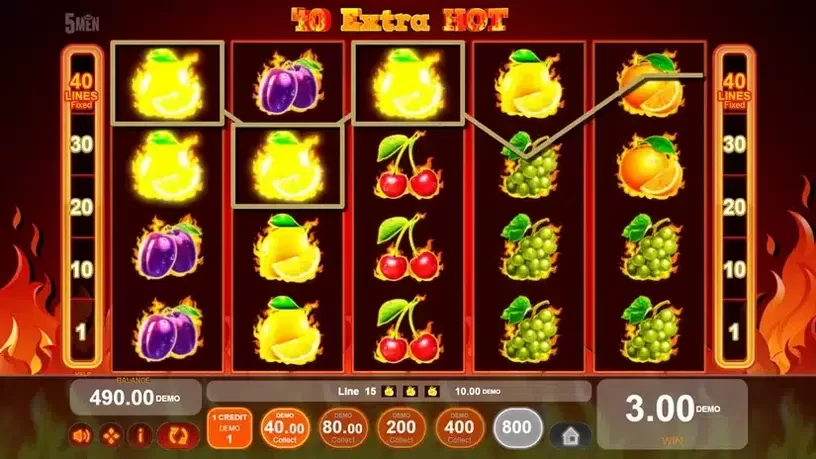 40 Extra Hot slot screenshot 4