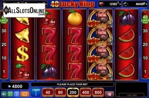 Game Workflow screen. 40 Lucky King from EGT