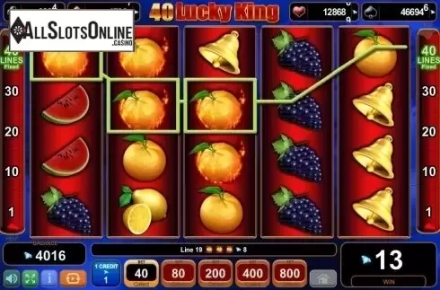 Win screen. 40 Lucky King from EGT
