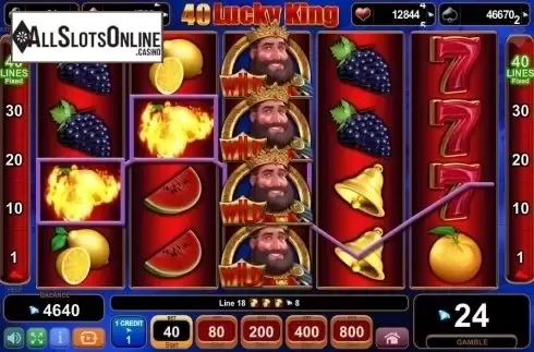 Wild Win screen. 40 Lucky King from EGT