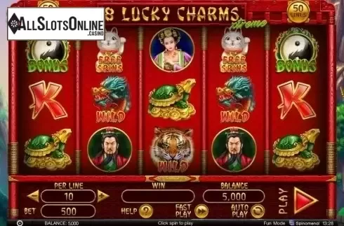 Main game. 8 Lucky Charms Xtreme from Spinomenal