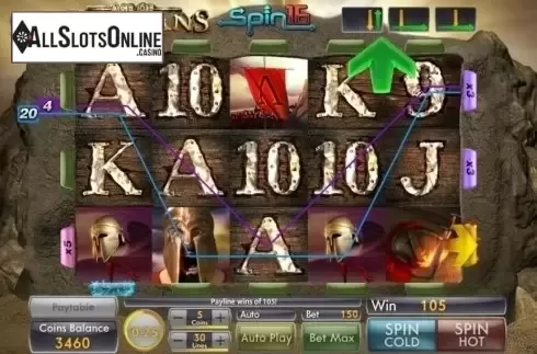 Win Screen 2. Age of Spartans Spins16 from Genii