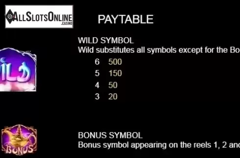 Paytable 3. Arabian Tales ( Platipus) from Platipus
