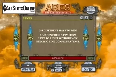 Lines. Ares the Battle for Troy from RTG