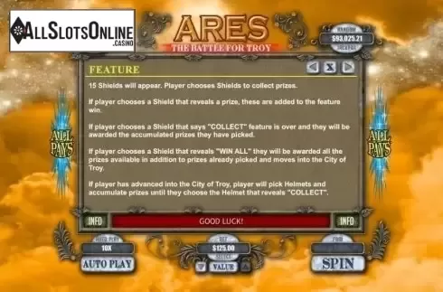 Features. Ares the Battle for Troy from RTG