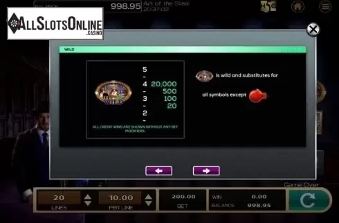 Info 3. Art of the Steal from High 5 Games