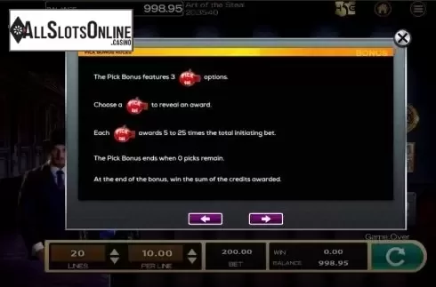 Info 2. Art of the Steal from High 5 Games