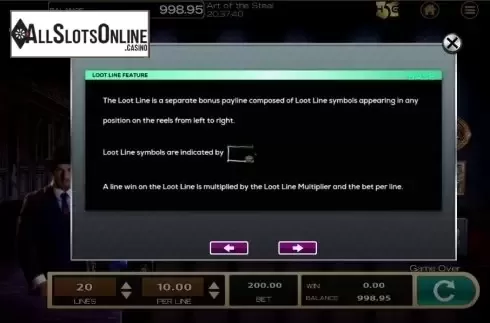 Info 4. Art of the Steal from High 5 Games