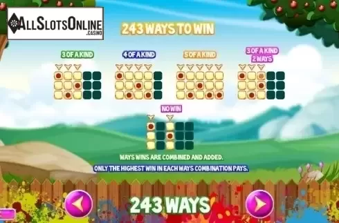 Paytable 4. Berry Blast Plus from TOP TREND GAMING