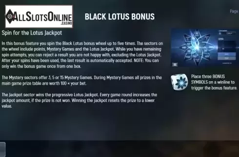 Game Rules screen 2
