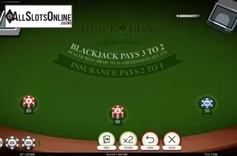 Game Screen. Blackjack MH (iSoftBet) from iSoftBet
