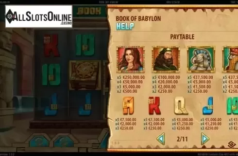 Paytable 2