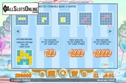 Paytable 2. Candy Kingdom (Magnet Gaming) from Magnet Gaming