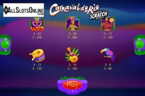 Paytable screen 2