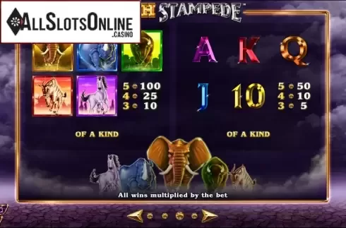 Paytable 3. Cash Stampede from NextGen
