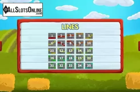 Paylines screen