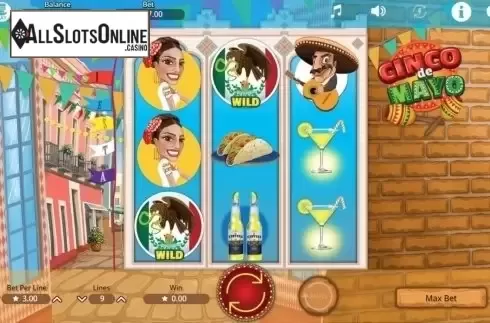 Reel screen. Cinco de Mayo (Booming Games) from Booming Games