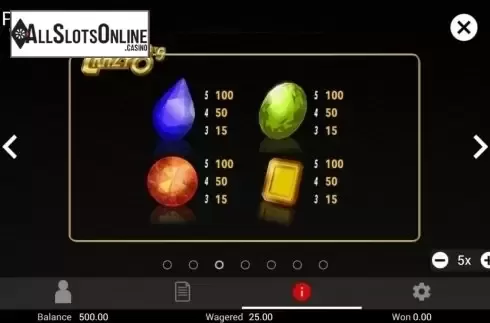 Paytable. Crazy 8's from TOP TREND GAMING