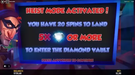 Diamond Heist Hold & Win slot screenshot 7