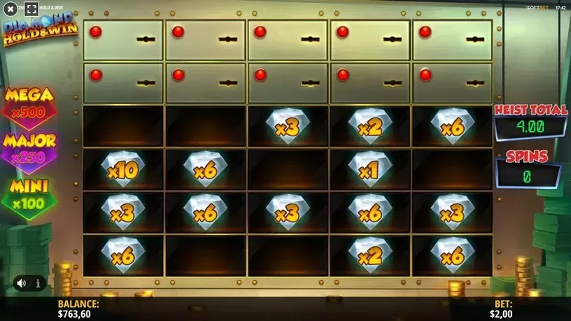 Diamond Heist Hold & Win slot screenshot 9