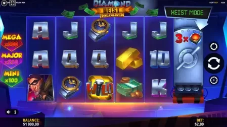 Diamond Heist Hold & Win slot screenshot 1