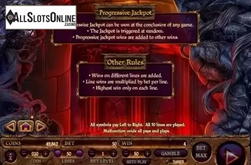 Paytable 4. Dragon's Throne from Habanero